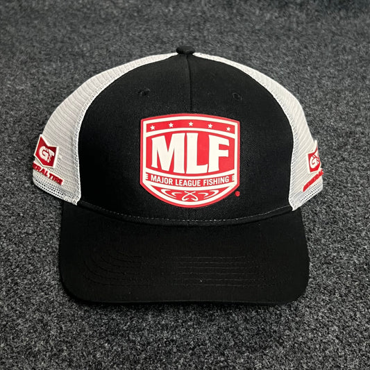 MLF Pro Fishing Trucker Cap – Black & White Mesh