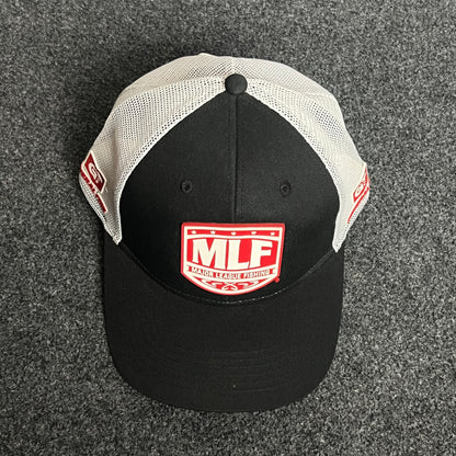 MLF Pro Fishing Trucker Cap – Black & White Mesh