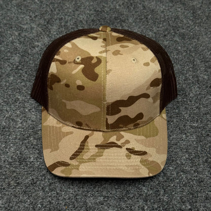 Desert Camouflage and Brown Mesh Trucker Cap
