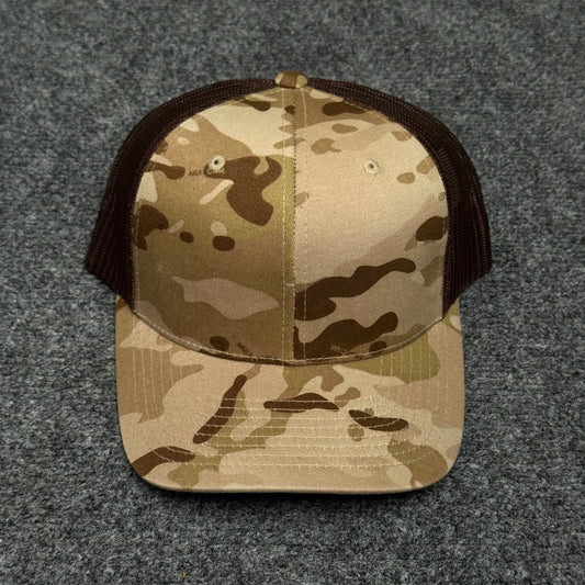 Desert Camouflage and Brown Mesh Trucker Cap