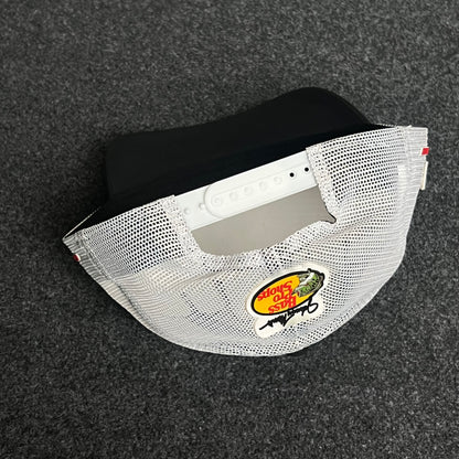 MLF Pro Fishing Trucker Cap – Black & White Mesh