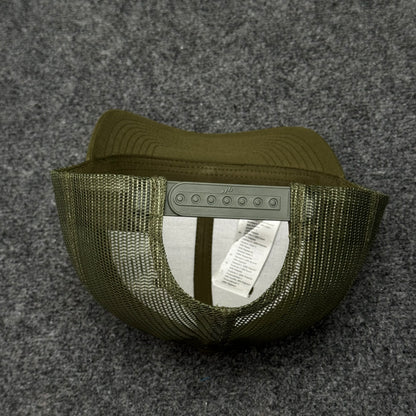 Solid Olive Mesh Trucker Cap