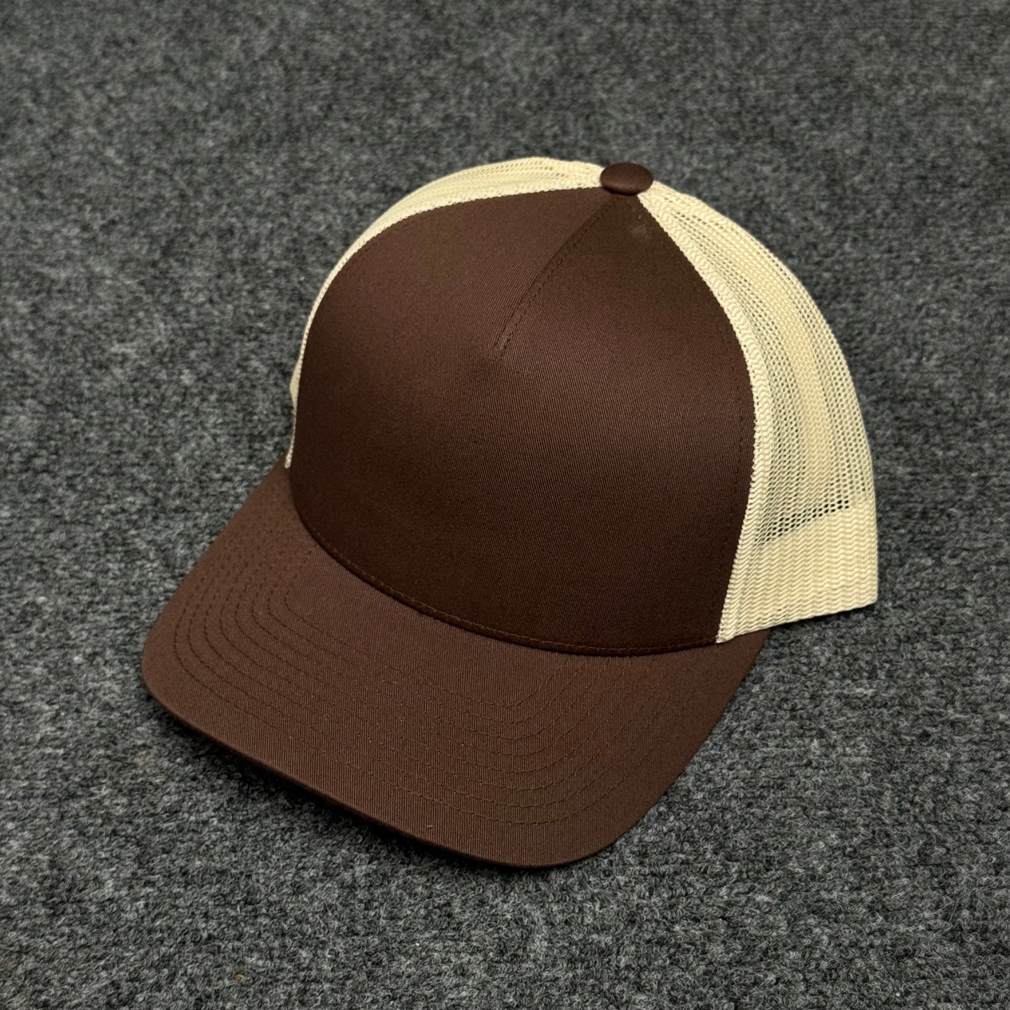 Brown and Khaki Mesh Trucker Cap