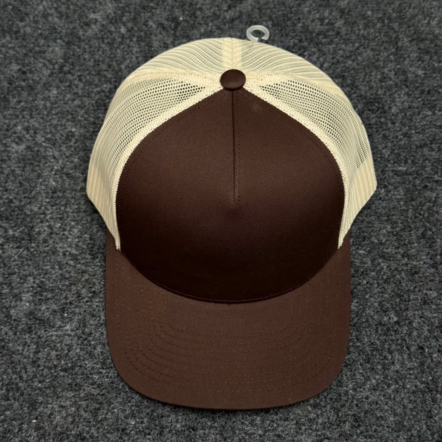 Brown and Khaki Mesh Trucker Cap