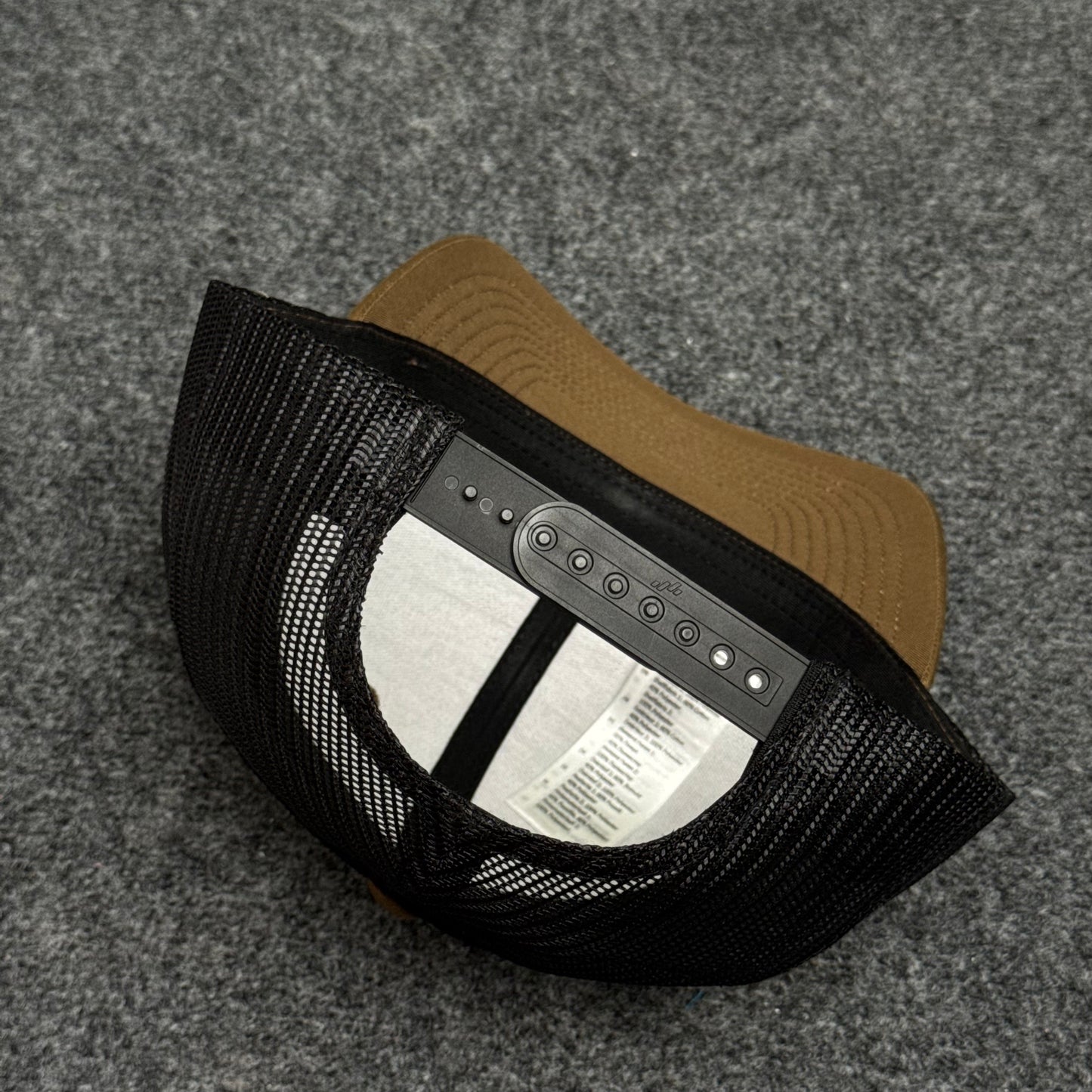 Brown and Black Mesh Trucker Cap