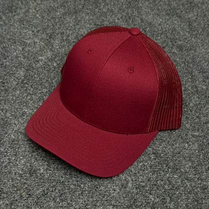 Dark Cranberry Maroon Mesh Trucker Cap