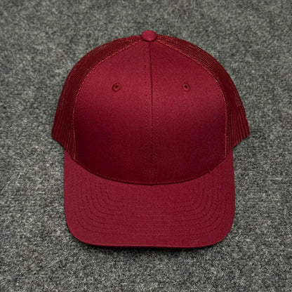 Dark Cranberry Maroon Mesh Trucker Cap