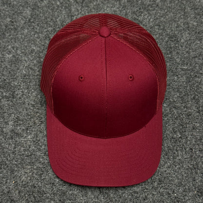 Dark Cranberry Maroon Mesh Trucker Cap