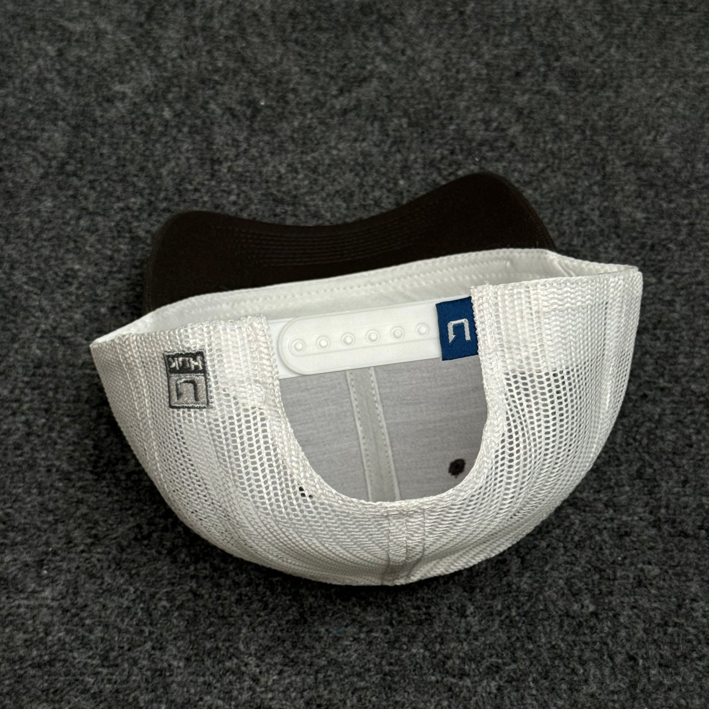 Coffee and White Mesh Trucker Cap
