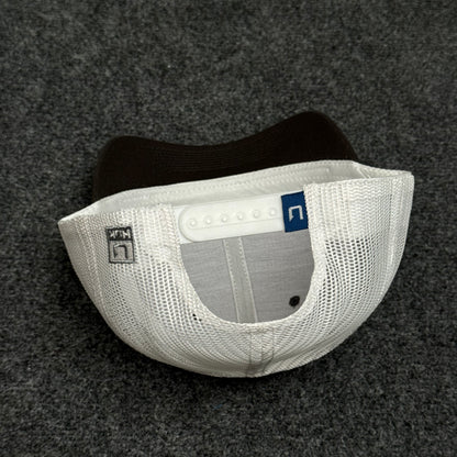 Coffee and White Mesh Trucker Cap