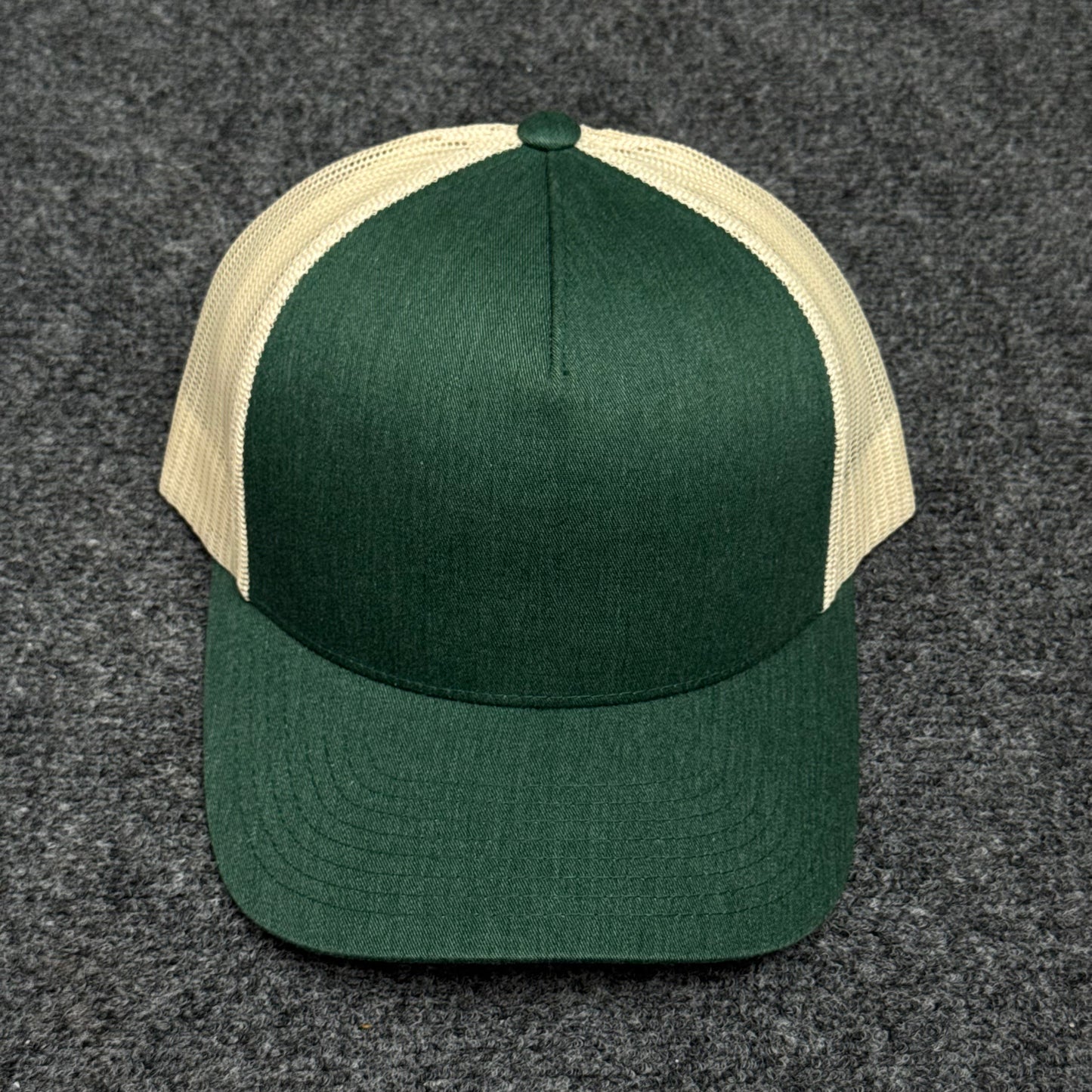Dark Green and Khaki Mesh Trucker Cap