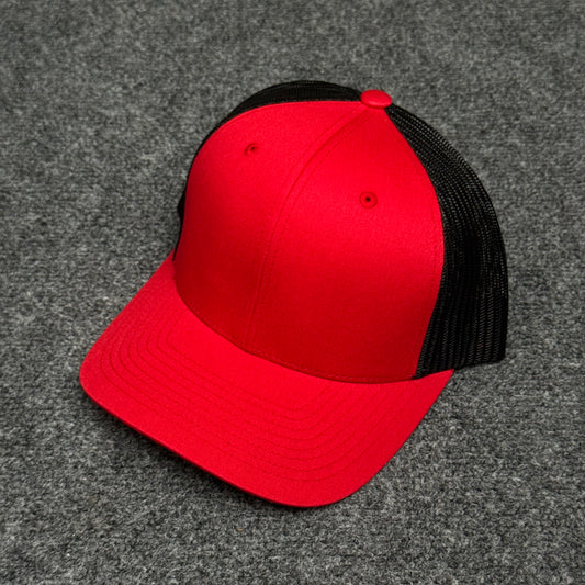 Red and Black Mesh Trucker Cap