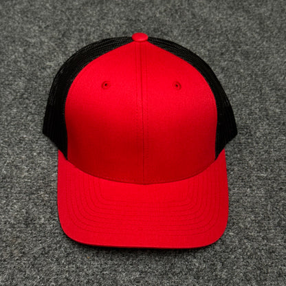 Red and Black Mesh Trucker Cap