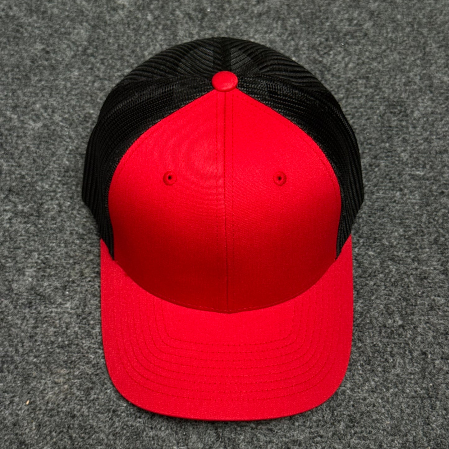 Red and Black Mesh Trucker Cap