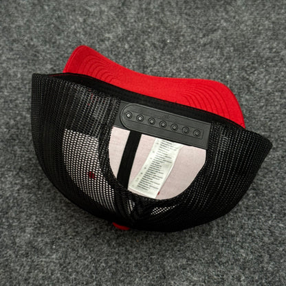Red and Black Mesh Trucker Cap