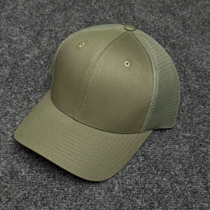 Solid Sage Green Mesh Trucker Cap