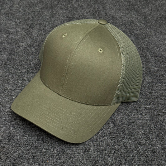 Solid Sage Green Mesh Trucker Cap
