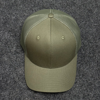Solid Sage Green Mesh Trucker Cap