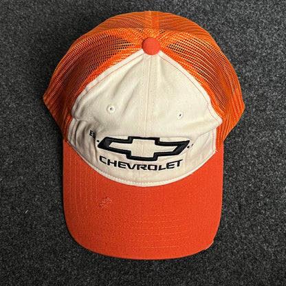 Chevrolet Mesh Trucker Cap – Orange & Cream Design