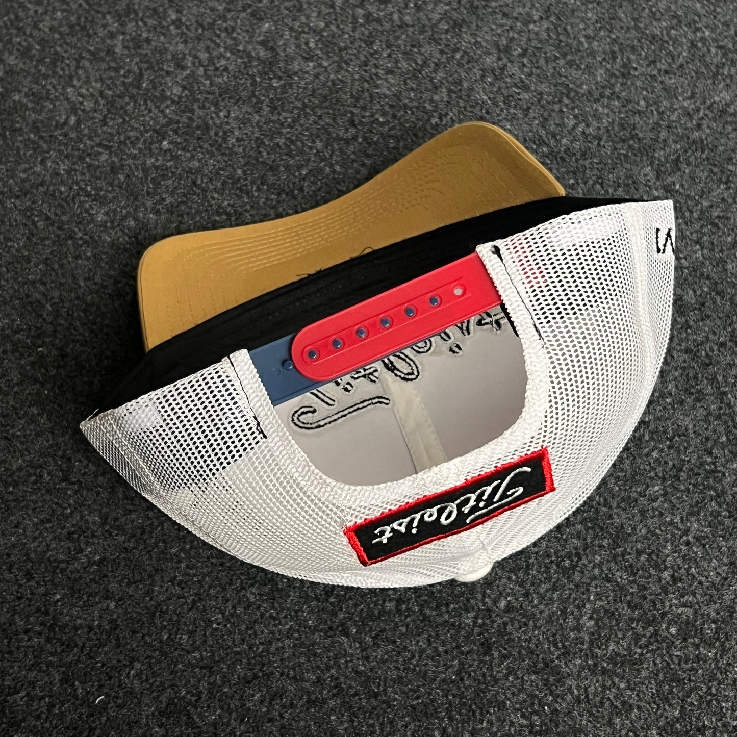 Titleist Mesh Trucker Cap – White & Tan Golf Edition