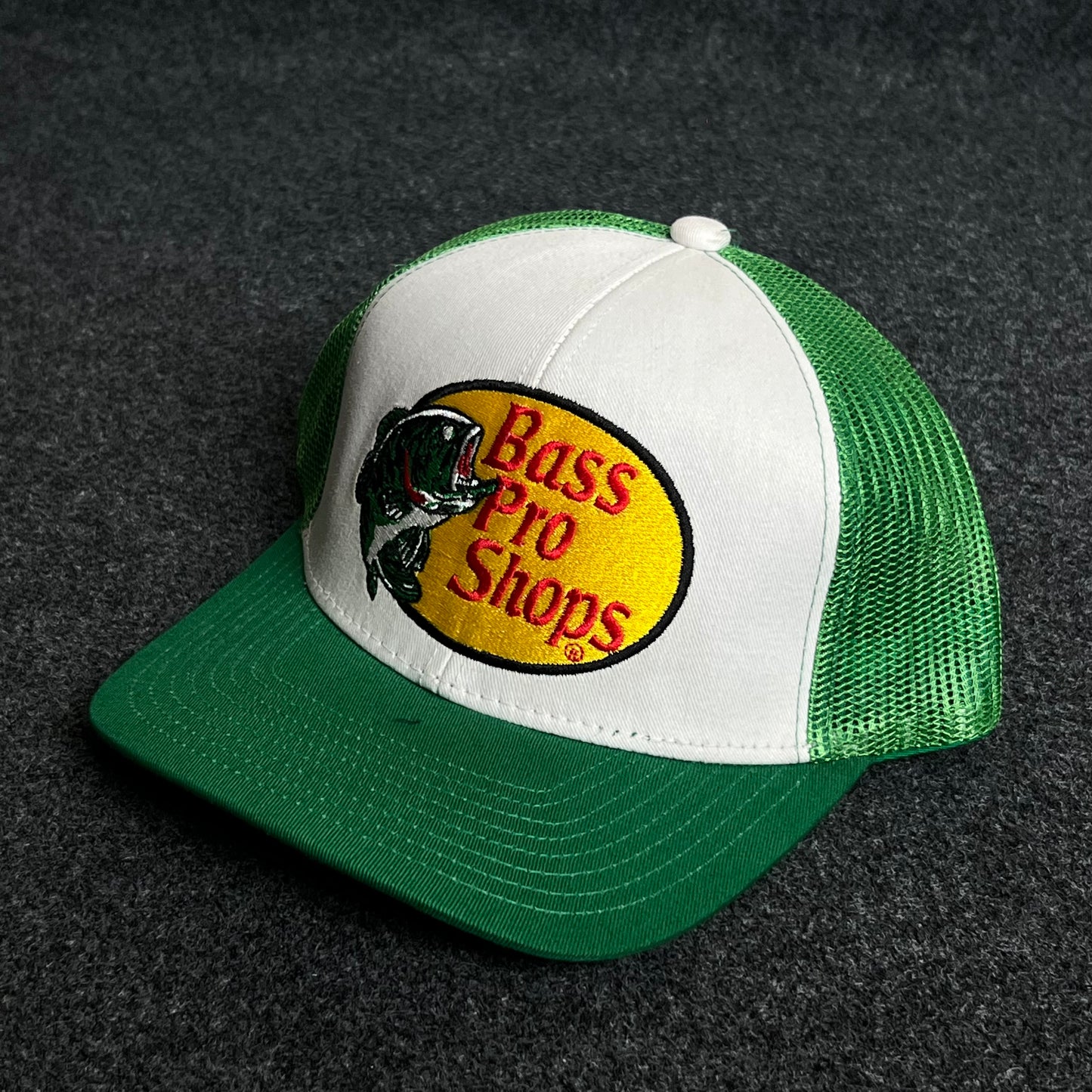 Bass Pro Shops Mesh Trucker Cap – Classic Green & White