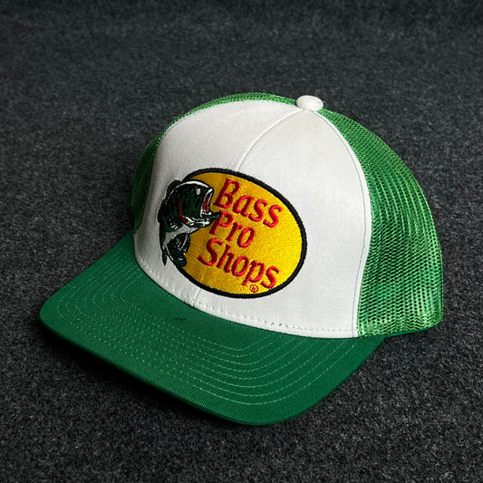 Bass Pro Shops Mesh Trucker Cap – Classic Green & White