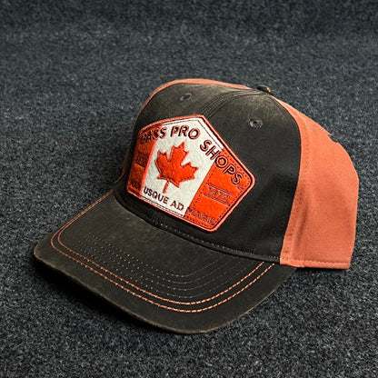 Bass Pro Shops Baseball Cap – Charcoal & Burnt Orange (Canada Patch)