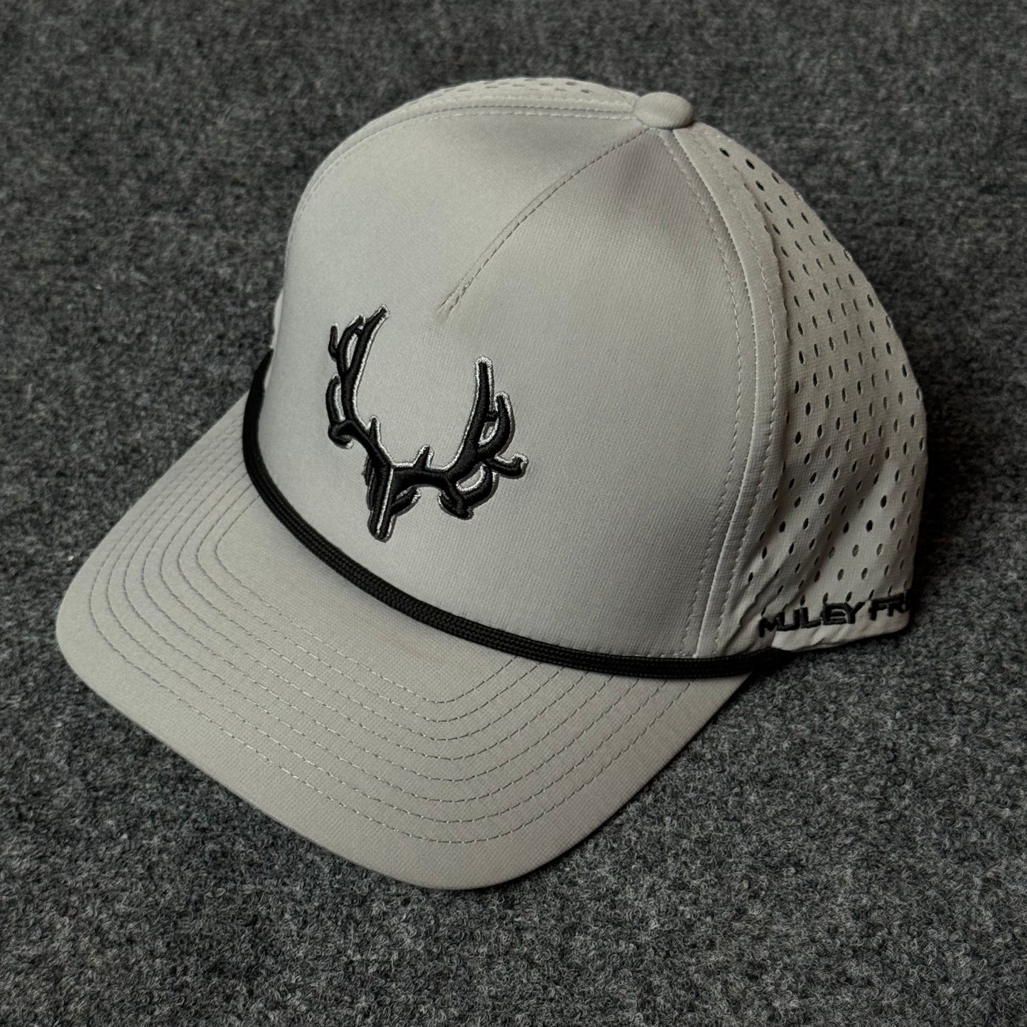 PRO Logo Rope Trucker Cap in Stone / Charcoal