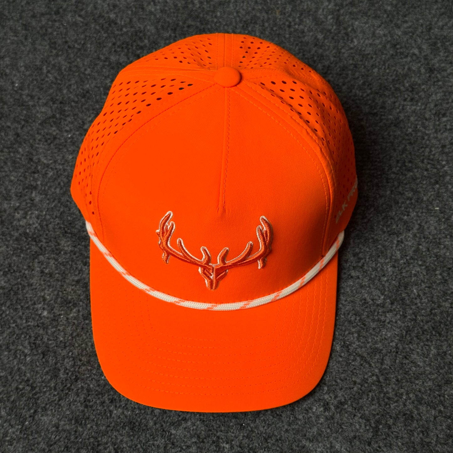 Elk Freak PRO Logo Rope Trucker Cap in Blaze Orange