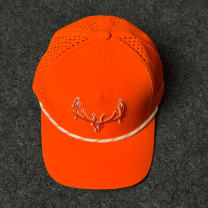 Elk Freak PRO Logo Rope Trucker Cap in Blaze Orange