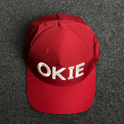 OKIE Mesh Trucker Baseball Cap – Red & White Edition