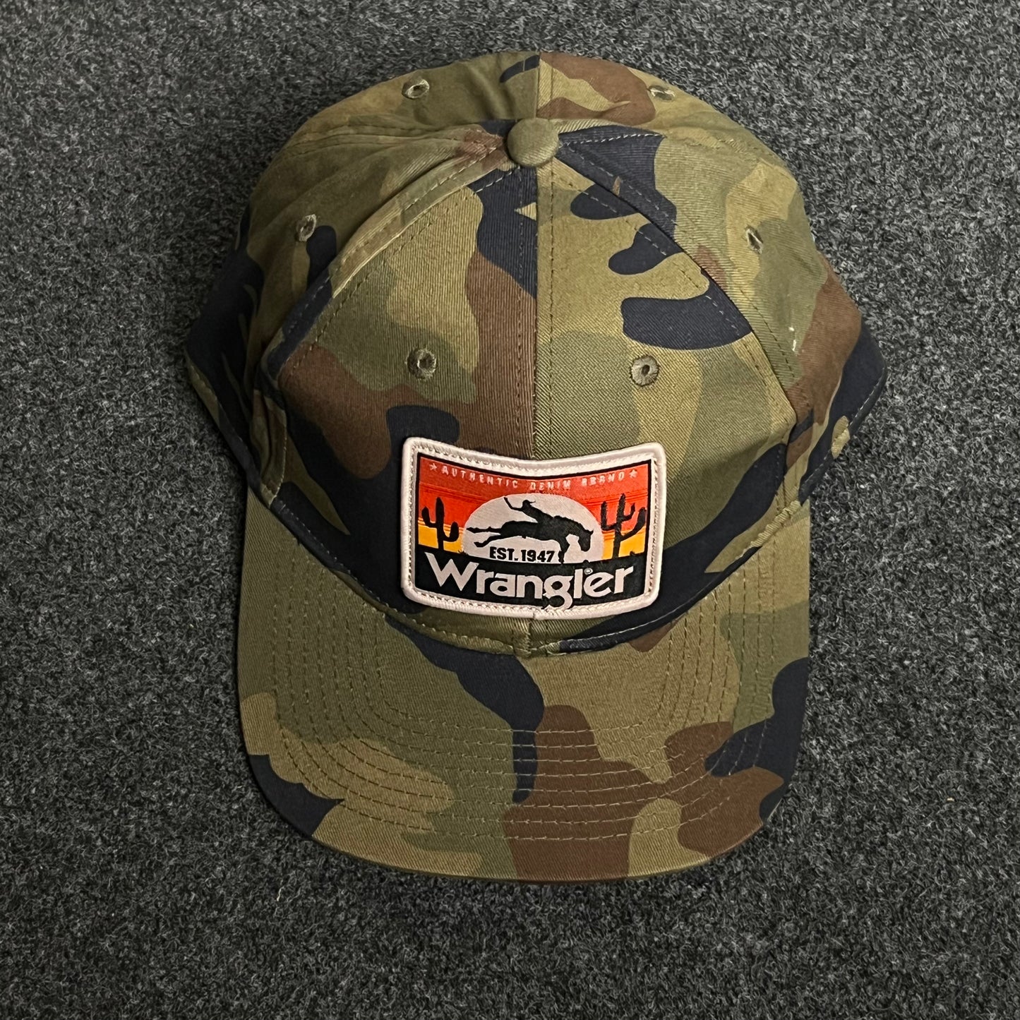 Wrangler Baseball Cap – Camo (Desert Patch)