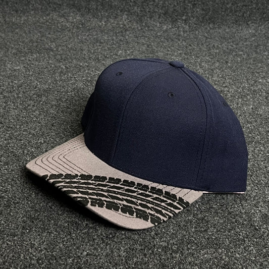 Baseball Cap – Navy with Gray Tire-Tread Brim