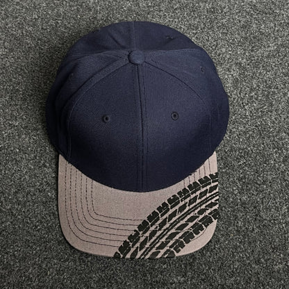 Baseball Cap – Navy with Gray Tire-Tread Brim