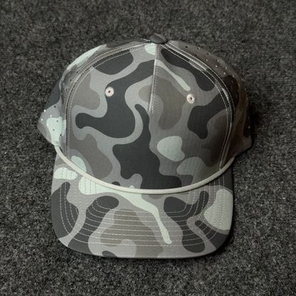 PRO Performance Rope Trucker Cap with  Grey and Charcoal Urban Camo