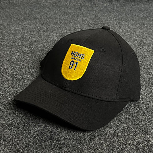NGHS “Nation 91” Baseball Cap – Black with Yellow Shield Patch