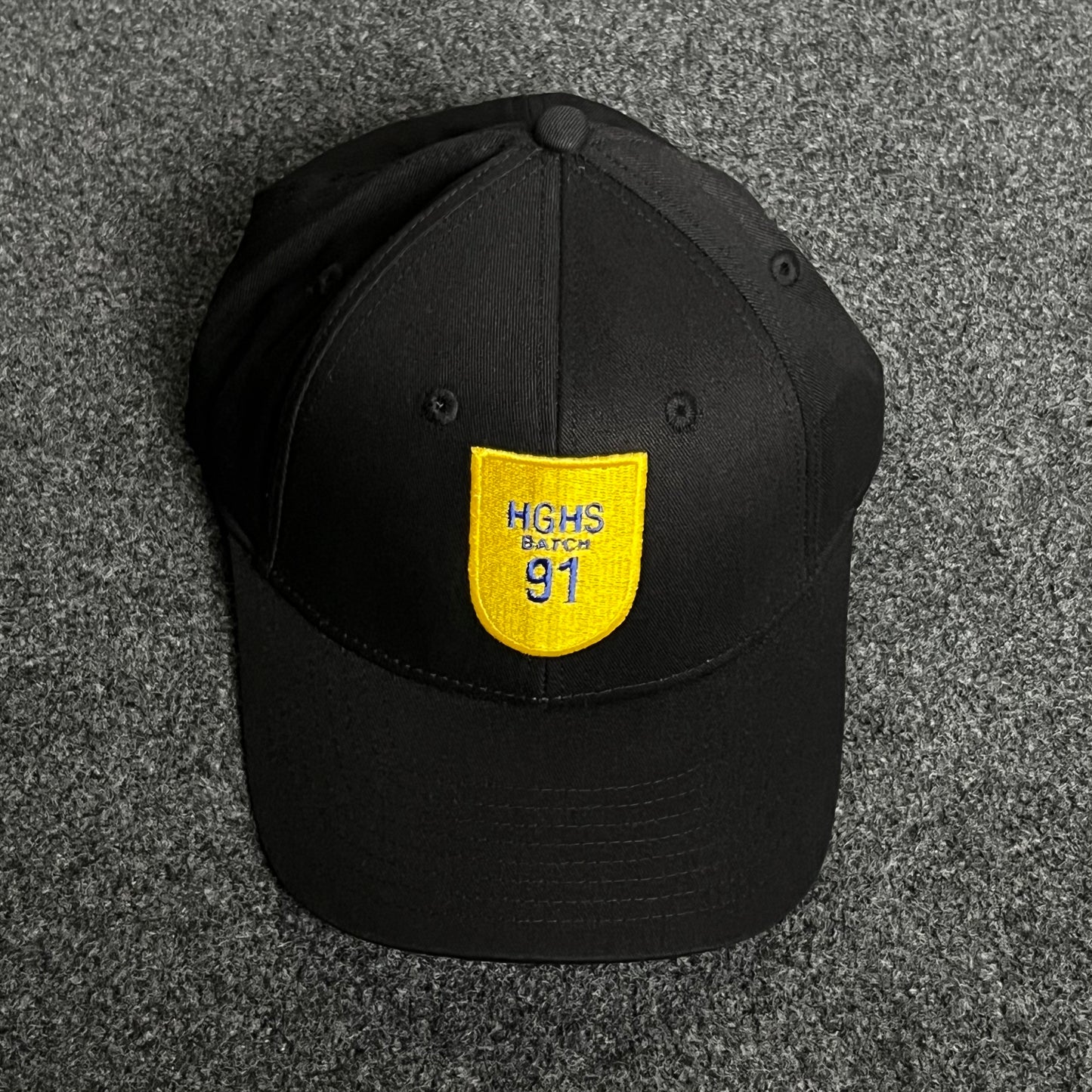 NGHS “Nation 91” Baseball Cap – Black with Yellow Shield Patch