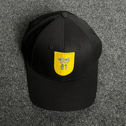 NGHS “Nation 91” Baseball Cap – Black with Yellow Shield Patch