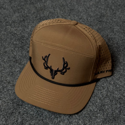PRO Buck Shed Flatty 2.0 (7-Panel Rope Trucker style) in Coyote / Tan Cap