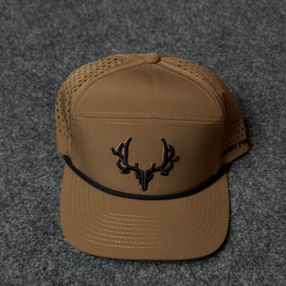 PRO Buck Shed Flatty 2.0 (7-Panel Rope Trucker style) in Coyote / Tan Cap