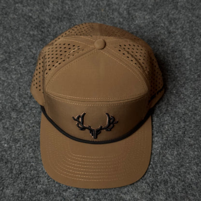 PRO Buck Shed Flatty 2.0 (7-Panel Rope Trucker style) in Coyote / Tan Cap
