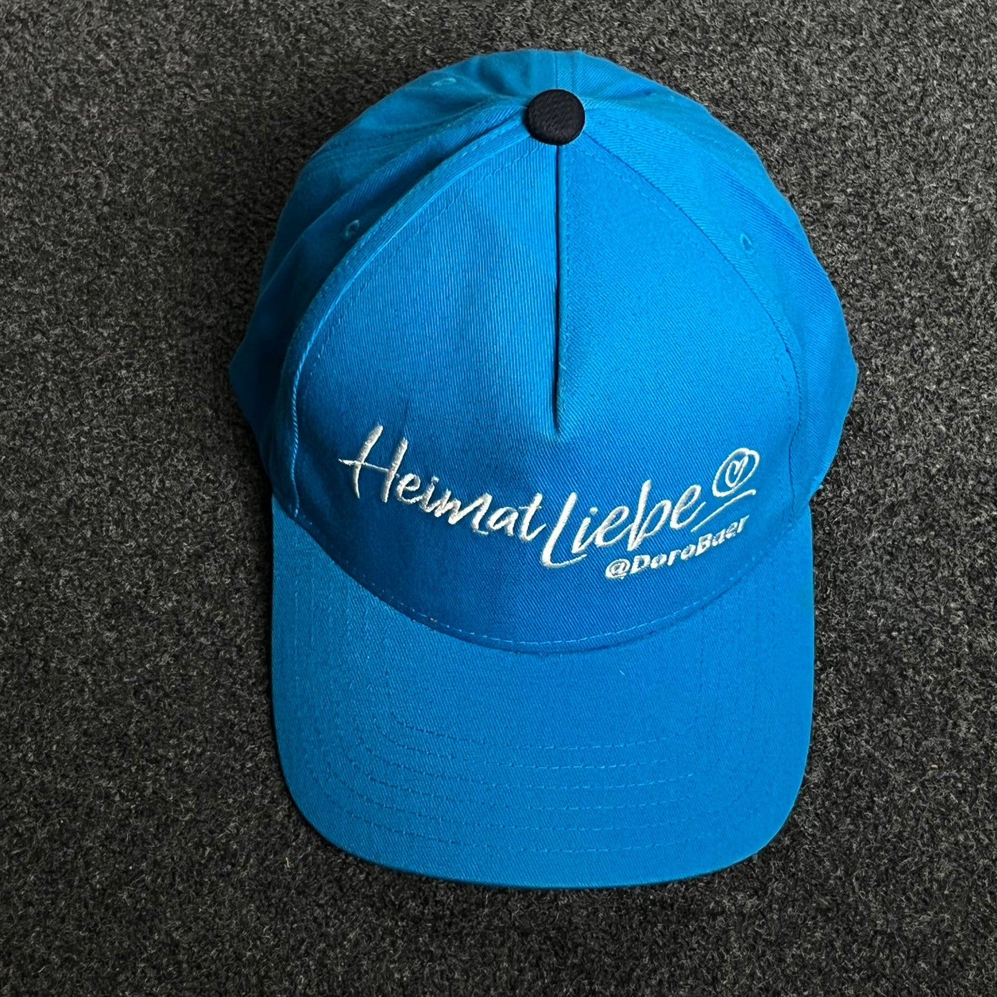 HeimatLiebe Baseball Cap – Electric Blue with White Script