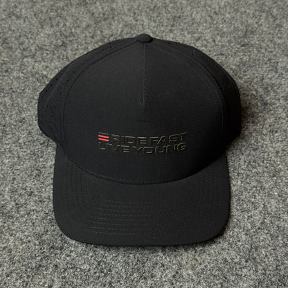 Black "Ride Fast Live Young" Performance Cap
