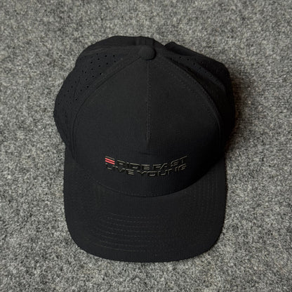 Black "Ride Fast Live Young" Performance Cap