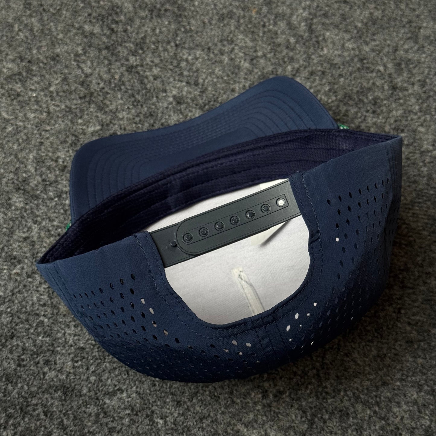 Navy Blue and Green Rope Performance Cap