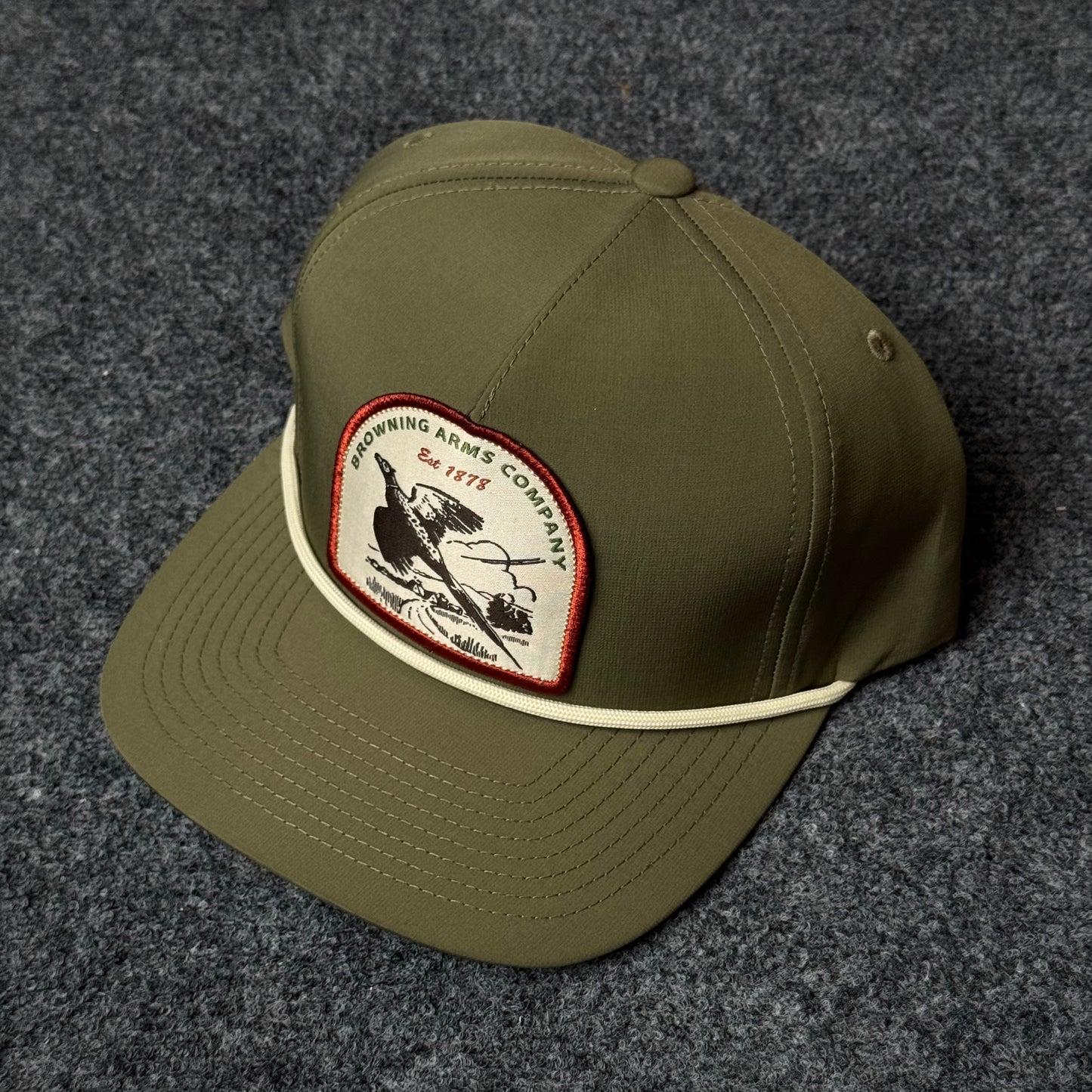 Olive Green Browning Pheasant Performance Rope Cap