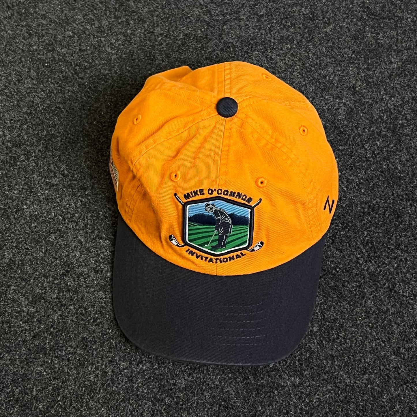 Unstructured Dad Cap – Gold & Navy (“Mike O’Donnell Invitational”)