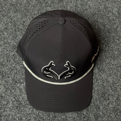 Black and White Realtree Antler Performance Rope Cap