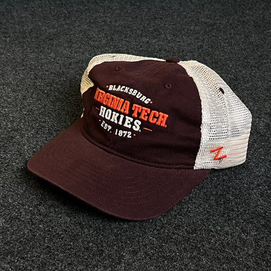 Virginia Tech Hokies Mesh Trucker Cap – Maroon & White Mesh