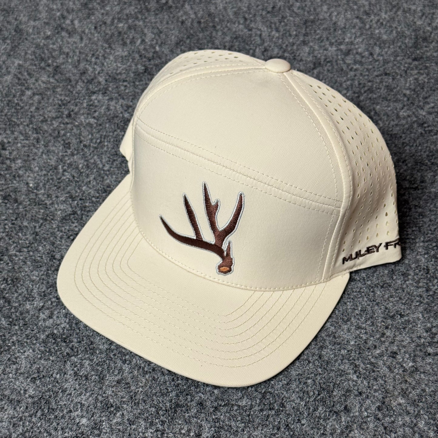 Muley Freak PRO Elk Shed Flatty Cap (in the Eggshell colorway)